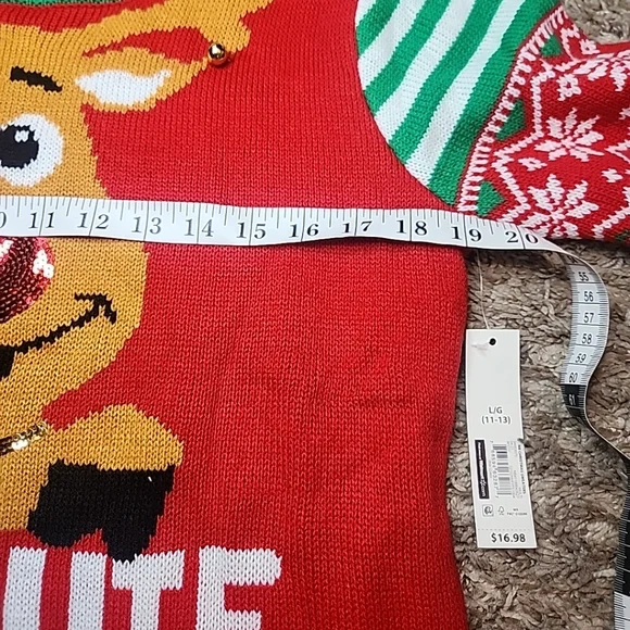 No Boundaries Juniors Christmas Sweater L (11-13) - Picture 6 of 8